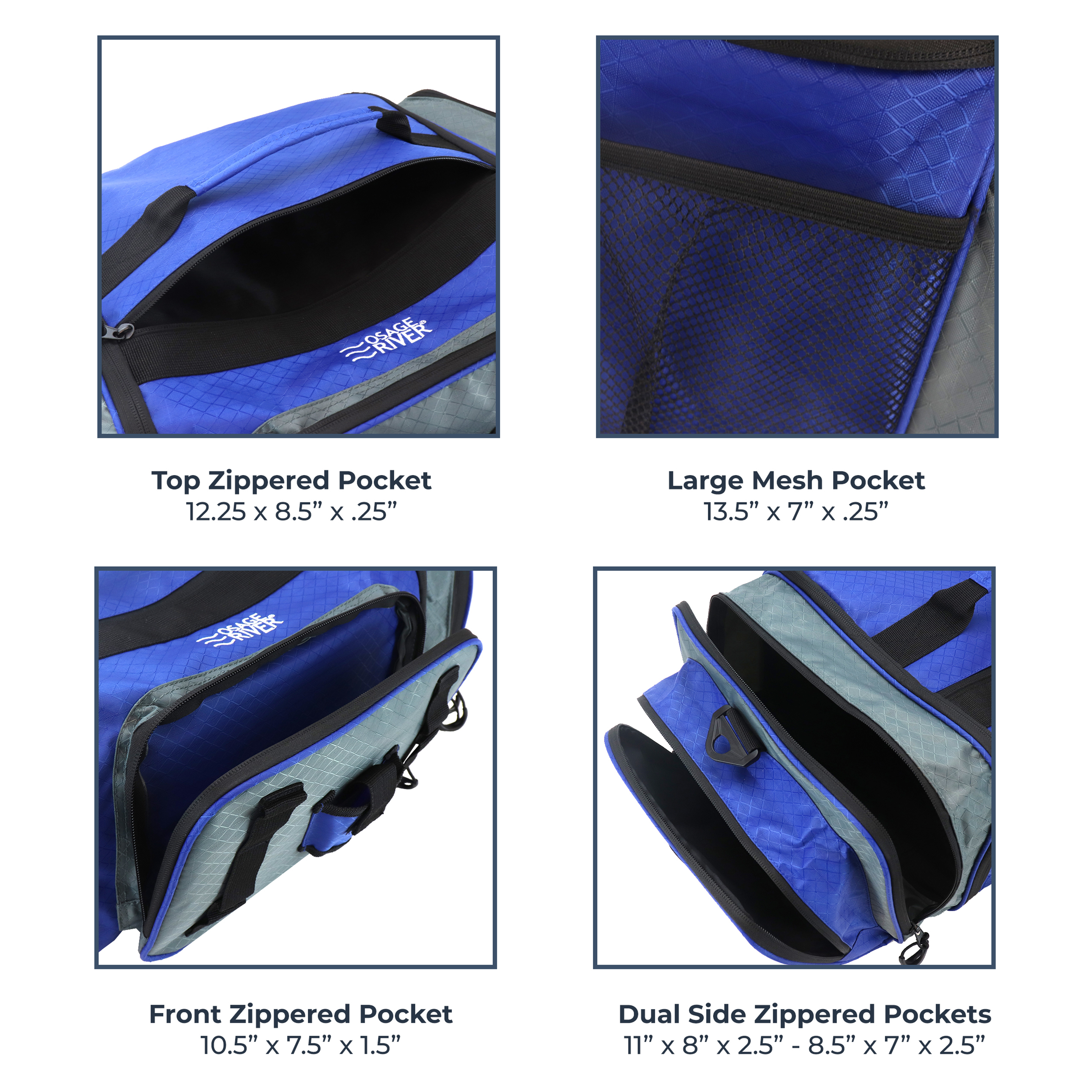 Osage River Elite Tackle Bag, Ripstop Large Soft Sided Bag Pliers Holder