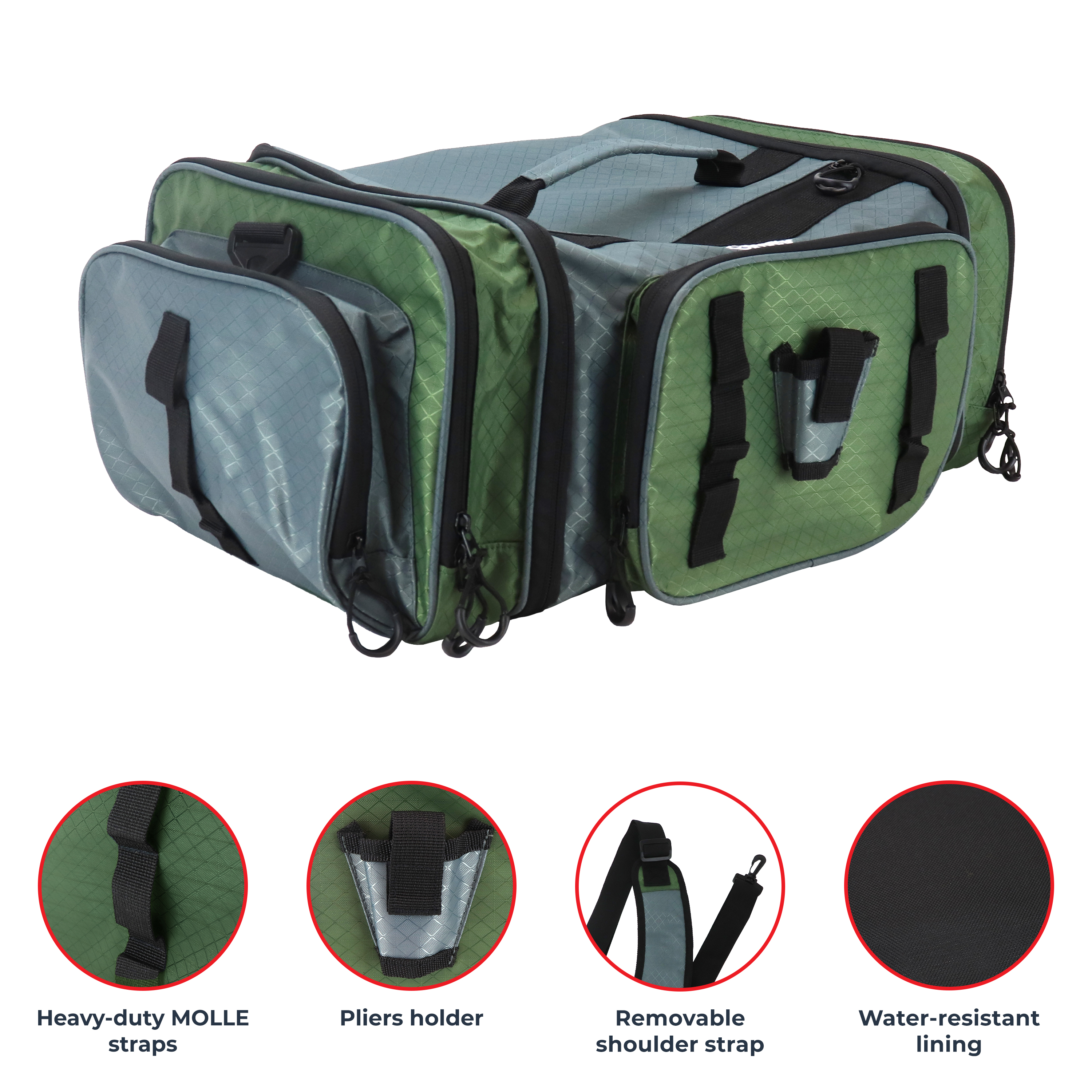 Osage River Elite Tackle Bag, Ripstop Large Soft Sided Bag Pliers